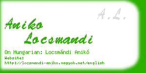 aniko locsmandi business card